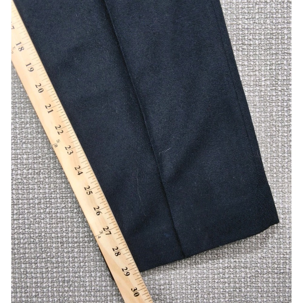Vtg Womens Pendleton 100% Virgin Wool Pleated Trousers Black Pants Made in USA - Picture 4 of 7